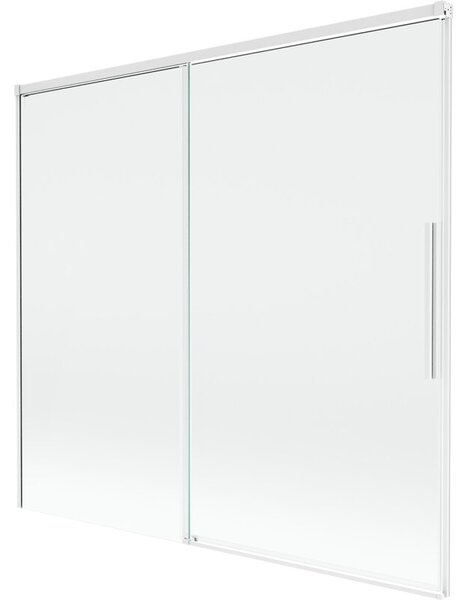 Mexen Rox parawan nawannowy 2-skrzydłowy rozsuwany 170 x 150 cm, transparent, biały - 8C9-170-001-20-00
