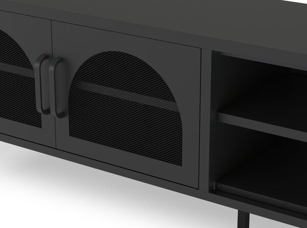 Czarna szafka pod TV 160x50 cm Diora – Marckeric