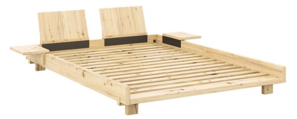 Łóżko dwuosobowe z litego drewna sosnowego ze stelażem 180x200 cm Social Bed – Karup Design