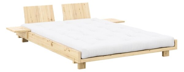 Łóżko dwuosobowe z litego drewna sosnowego ze stelażem 180x200 cm Social Bed – Karup Design