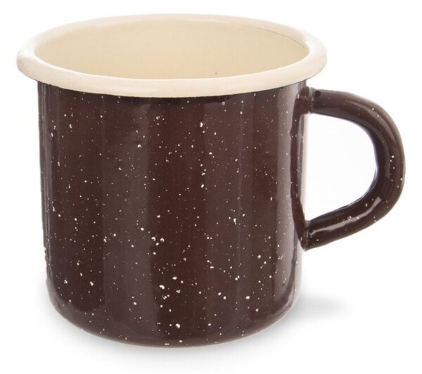 Kubek emaliowany brązowy BROWN 400 ml