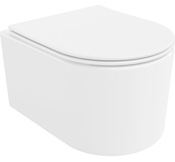 Mexen Sofia miska wc Rimless Tornado z deską wolnoopadającą slim, duroplast, biała połysk - 30540400T