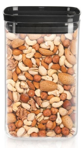 Pojemnik na produkty sypkie z pokrywką i uszczelką kwadratowy 1,4 l