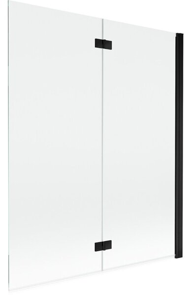 Mexen Mist parawan nawannowy 2-skrzydłowy prawy 140 x 150 cm, transparent, czarny - 8A9-140-002-70-00-P