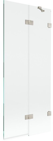 Mexen Lunar parawan nawannowy 2-skrzydłowy prawy 80 x 150 cm, transparent, nikiel szczotkowany - 897-080-100-97-00-P