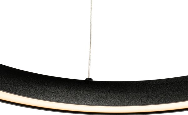 Lampa wisząca czarna 40cm w komplecie z LED 3-stopniowy ściemniacz - Girello