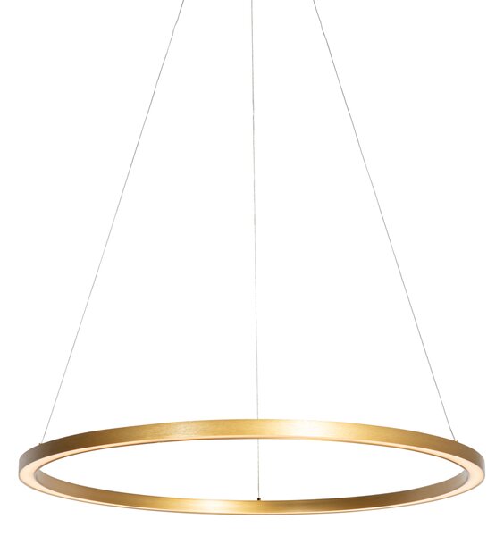Złota lampa wisząca 80cm z wbudowanym LEDem 3-stopniowym ściemniaczem - Girello