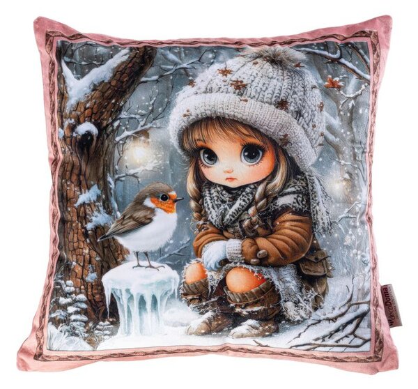 Zestaw 3 poszewek na poduszki WINTER GIRLS 45 x 45 cm