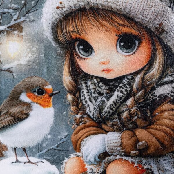 Zestaw 3 poszewek na poduszki WINTER GIRLS 45 x 45 cm