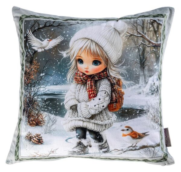 Zestaw 3 poszewek na poduszki WINTER GIRLS 45 x 45 cm