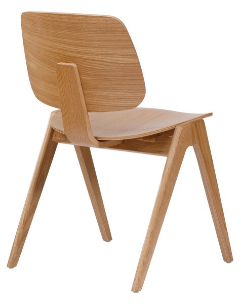 AURA Dąb Naturalny - KRZESŁO DREWNIANE DO SALONU JADALNI KUCHNI MODERN NORDIC