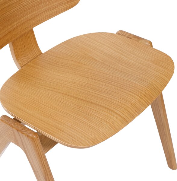 AURA Dąb Naturalny - KRZESŁO DREWNIANE DO SALONU JADALNI KUCHNI MODERN NORDIC