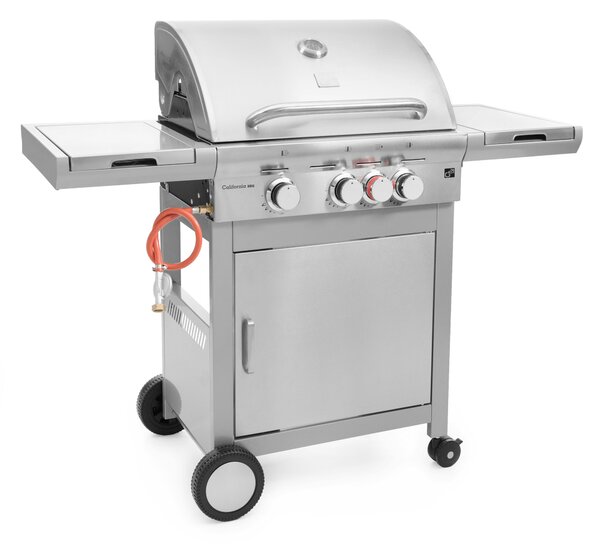 Grill gazowy CALIFORNIA BBQ, 4 palniki, z reduktorem, srebrny Penta CZ