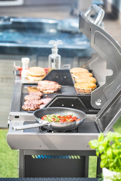 Grill gazowy CALIFORNIA BBQ, 4 palniki, z reduktorem, srebrny Penta CZ