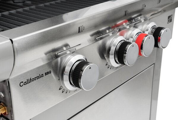 Grill gazowy CALIFORNIA BBQ, 4 palniki, z reduktorem, srebrny Penta CZ