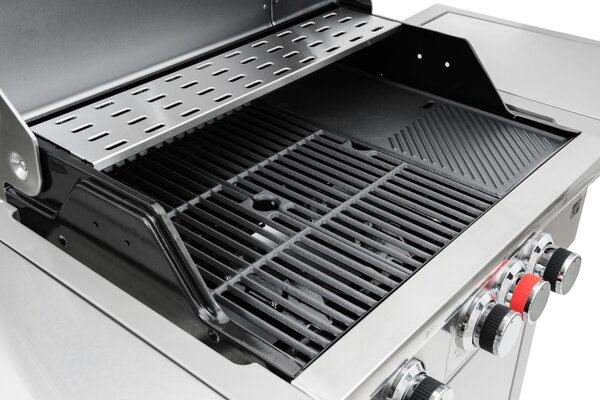 Grill gazowy CALIFORNIA BBQ, 4 palniki, z reduktorem, srebrny Penta CZ