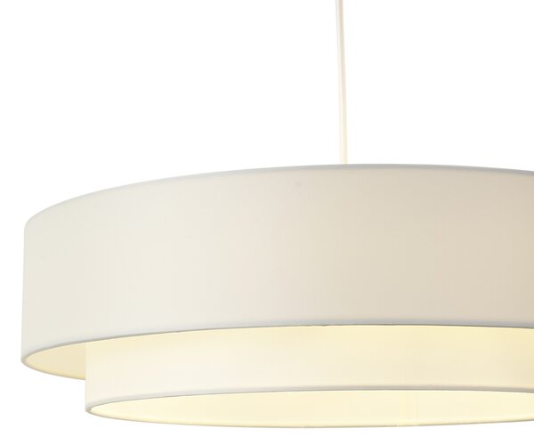 Nowoczesna lampa wisząca biała 50 cm 3-punktowa - Drum Duo