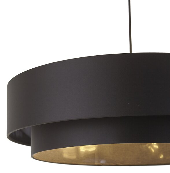 Nowoczesna lampa wisząca czarna 50 cm 3-źródła światła - Drum Duo