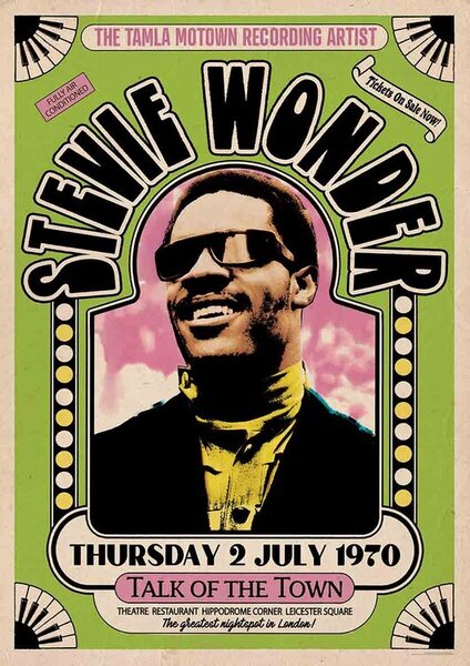 Plakat, Obraz Stevie Wonder - Talk of The Town 1970