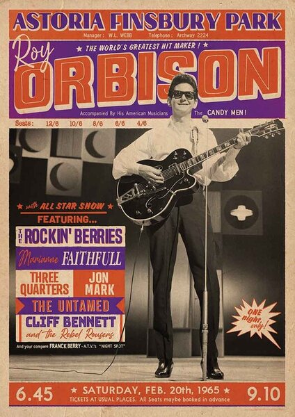 Plakat, Obraz Roy Orbison - Astoria Finsbury Park 1965