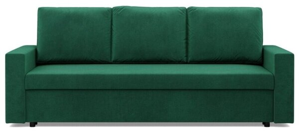 Kanapa 3 osobowa, BLOM, velvet, 220x92x92 cm, butelkowa zieleÅ | TYLETEGOTU