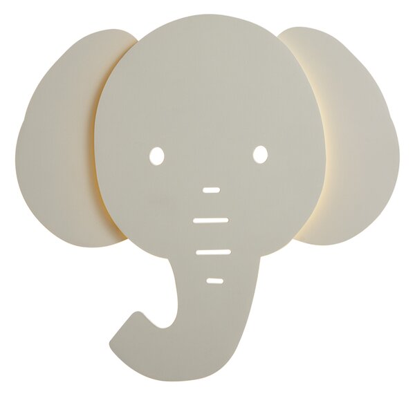 Dziecięca lampa ścienna beżowa z LED z 3-stopniowym ściemnianiem - Ellie the Elephant