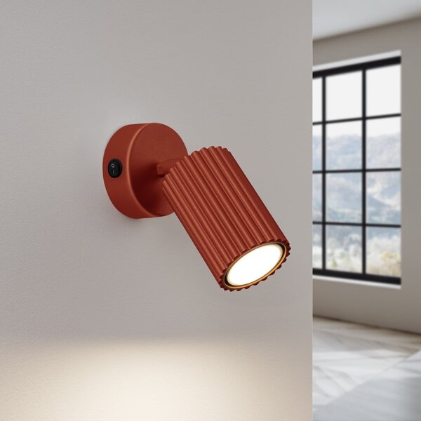 Ceglasta lampa punktowa 8x16 cm Gleam – Sollux