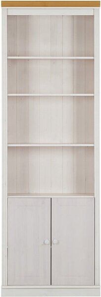 Biały regał z litego drewna sosnowego 74x223 cm Anita – Støraa