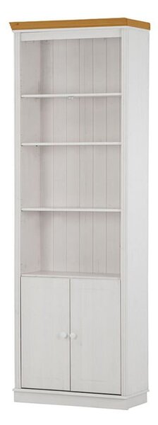 Biały regał z litego drewna sosnowego 74x223 cm Anita – Støraa