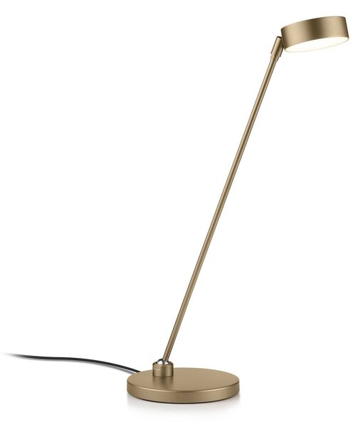 Knapstein Lampa stołowa Yori, możliwość ściemniania, brązowy / mosiężny, salon / jadalnia, metal, nowoczesny