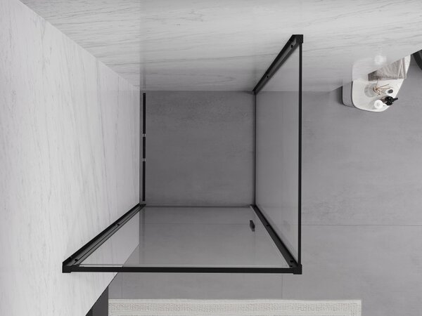Mexen Exo-B kabina prysznicowa uchylna 90 x 90 cm, transparent, czarna - 817-090-090-70-00