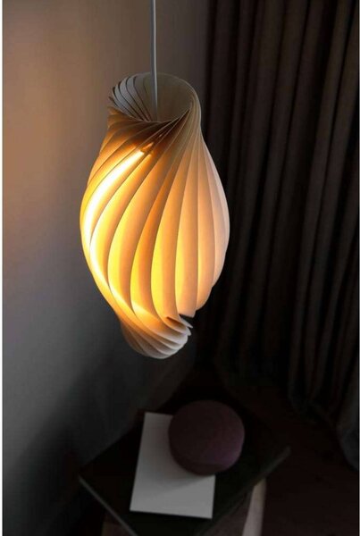 Tom Rossau Lampa wisząca No.111, możliwość ściemniania, jasne drewno, salon / jadalnia, drewno, skandynawski