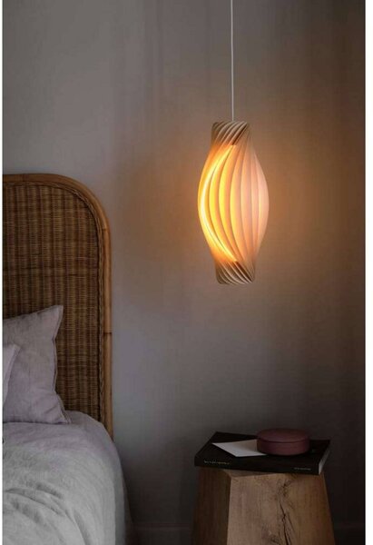Tom Rossau Lampa wisząca No.111, możliwość ściemniania, jasne drewno, salon / jadalnia, drewno, skandynawski