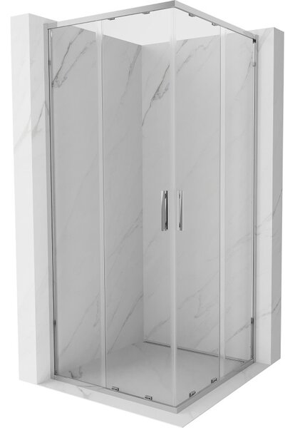Mexen Exo-S Duo kabina prysznicowa kwadratowa rozsuwana 90 x 90 cm, transparent, chrom - 8111-090-090-01-00