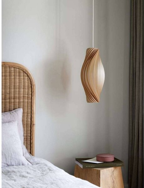Tom Rossau Lampa wisząca No.111, możliwość ściemniania, jasne drewno, salon / jadalnia, drewno, skandynawski