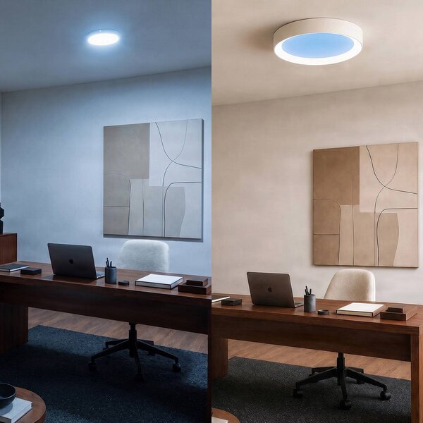 Lampa sufitowa LED Sky Lucande, możliwość ściemniania, niebieski, salon / jadalnia, tworzywo sztuczne, nowoczesny