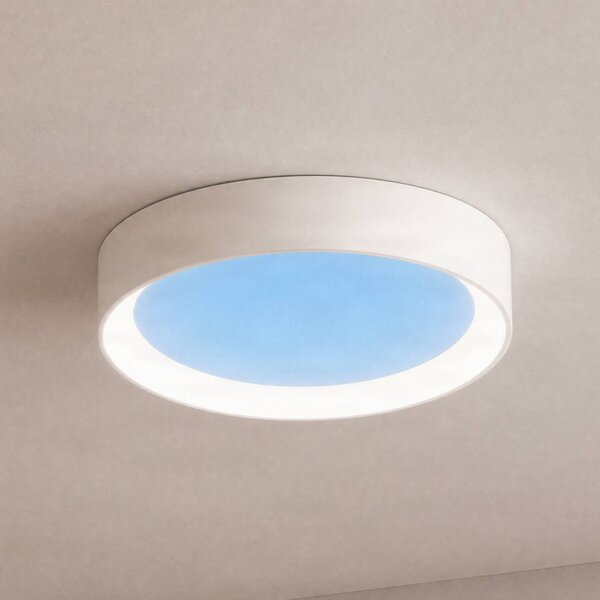 Lampa sufitowa LED Sky Lucande, możliwość ściemniania, niebieski, salon / jadalnia, tworzywo sztuczne, nowoczesny