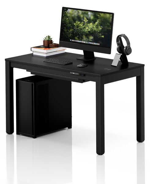 Biurko regulowane elektrycznie podnoszone czarne, 120x63 cm: EVAN
