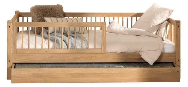 Łóżko dziecięce z litego drewna dębowego z wysuwanym łóżkiem i stelażem 90x200 cm Forrest – Vipack