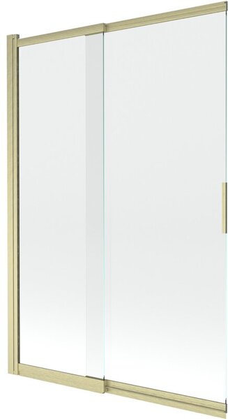 Mexen Fox parawan nawannowy 2-skrzydłowy przesuwny 120 x 150 cm, transparent, złoty szczotkowany - 891-120-002-55-00