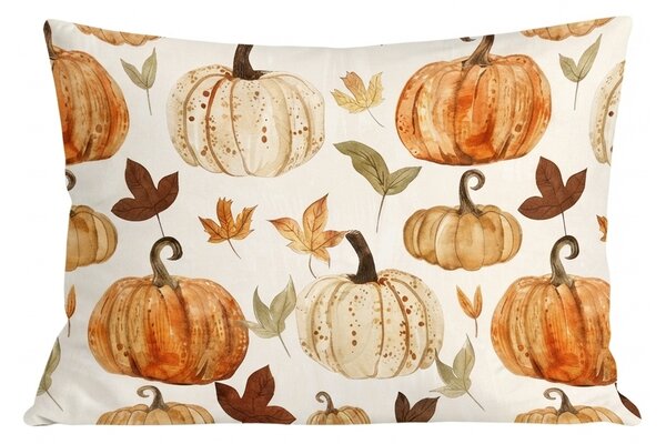 Flanelowa poszewka na poduszkę PUMPKINS & STRIPES 50x70 cm, kolorowa