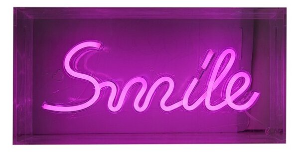 Kinkiet dla dzieci neonowy różowy napis Smile Neon LED 4.14W Zuma Line