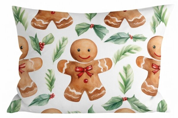 Flanelowa poszewka na poduszkę MERRY GINGER 50x70 cm, kolorowa