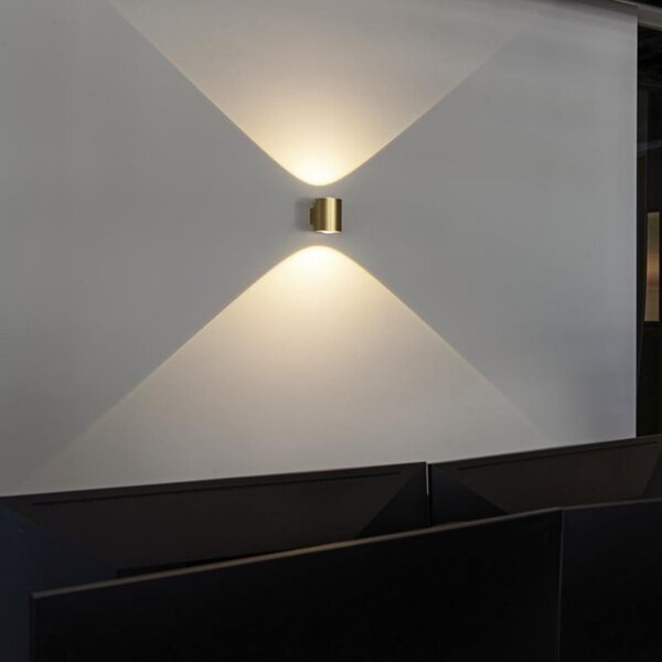 Lampa Ścienna SLV, Oculus, ściemnialny, złoty | mosiężny, salon, aluminium, nowoczesny