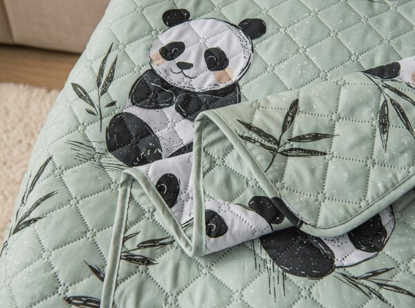 Narzuta na łóżko PANDA RELAX zielony Rozmiar: 220 x 240 cm