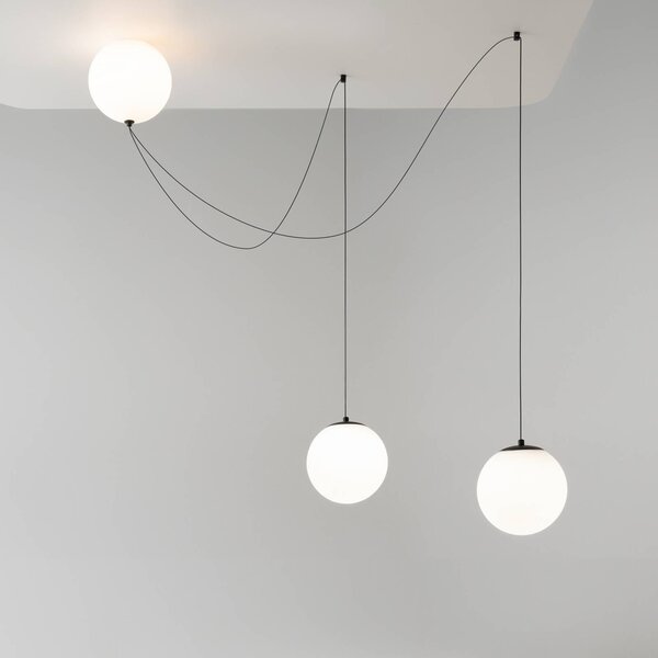 Maytoni Lampa wisząca szklana Twins, biały / opal, salon / jadalnia, szkło, nowoczesny