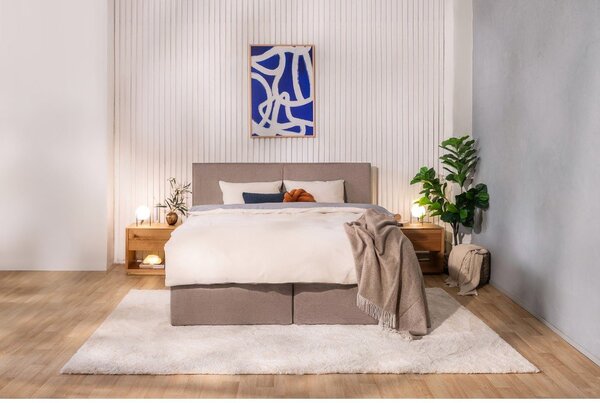 Szarobrązowe łóżko kontynentalne 160x200 cm Olia Bold – Bonami Selection