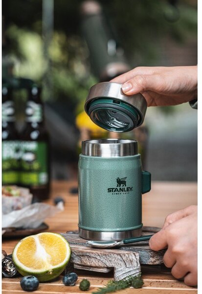 Zielony termos na jedzenie ze stali nierdzewnej 400 ml Legendary Classic Hammer Tone Green – Stanley