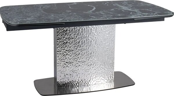 Stół rozkładany MONCLER CERAMIC 160(240)x90 morski/srebrny