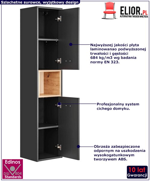 Wiszący słupek łazienkowy w stylu industrialnym C8-W18